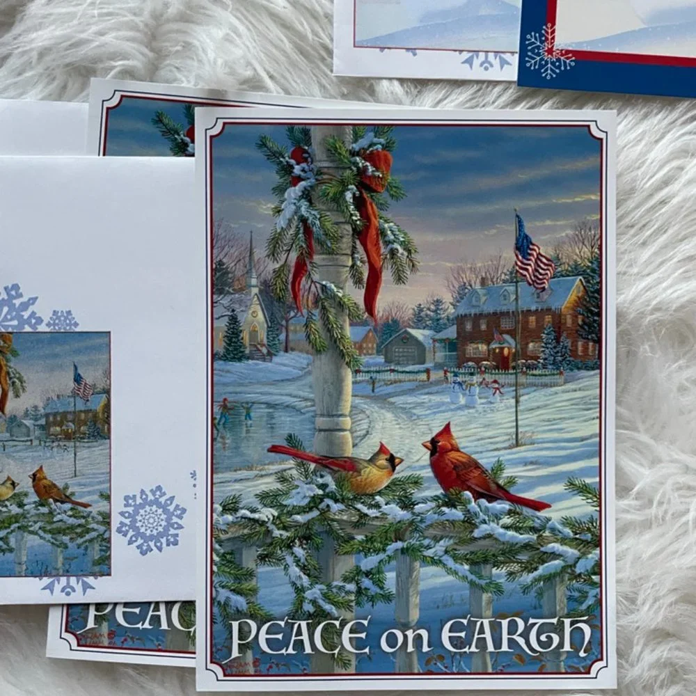 10 Holiday cards with matching print envelopes